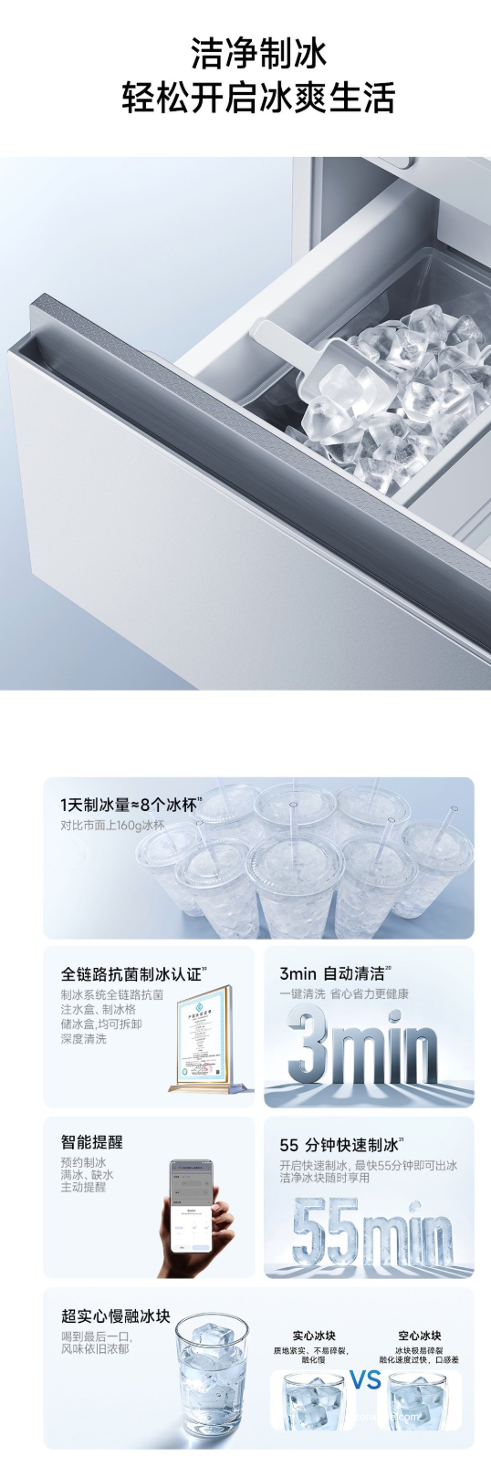 4999 元,小米米家冰箱 Pro 十字 508L 自动制冰冰羽白上架有品