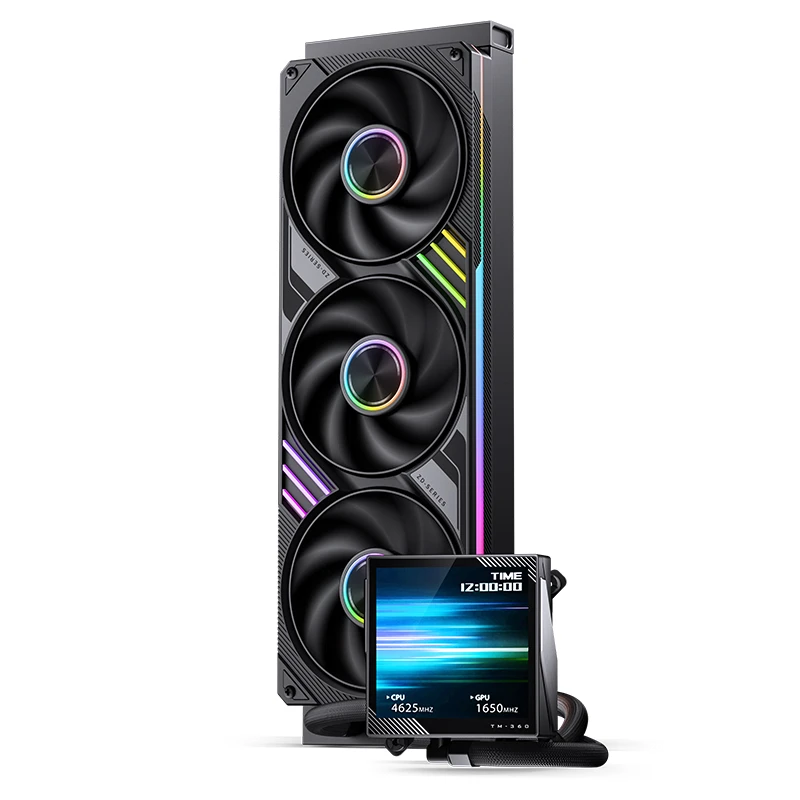 乔思伯推出 TM-360 屏显 AIO 水冷:拉丝铝材装饰冷头侧面