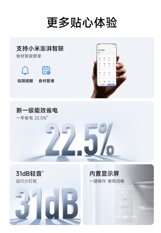 4999 元,小米米家冰箱 Pro 十字 508L 自动制冰冰羽白上架有品