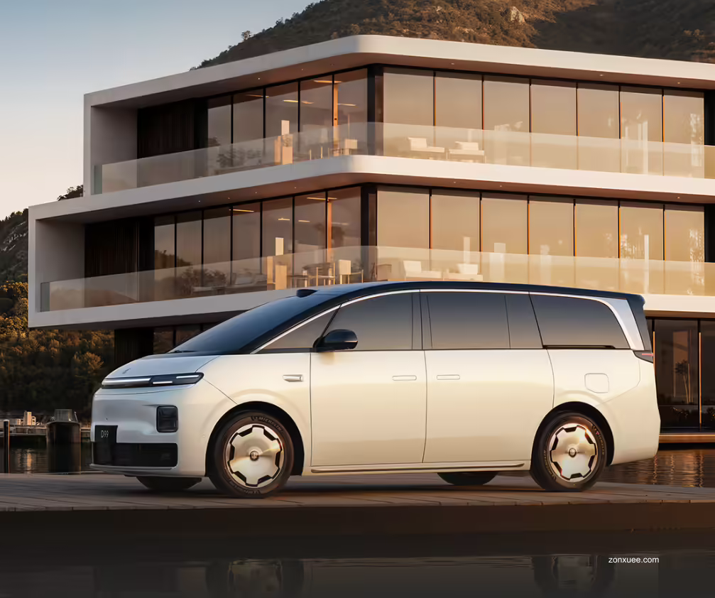 零跑首款 MPV 车型 D99 内饰公布:三排座椅均可放平,二排座椅支持 90°、180° 旋转