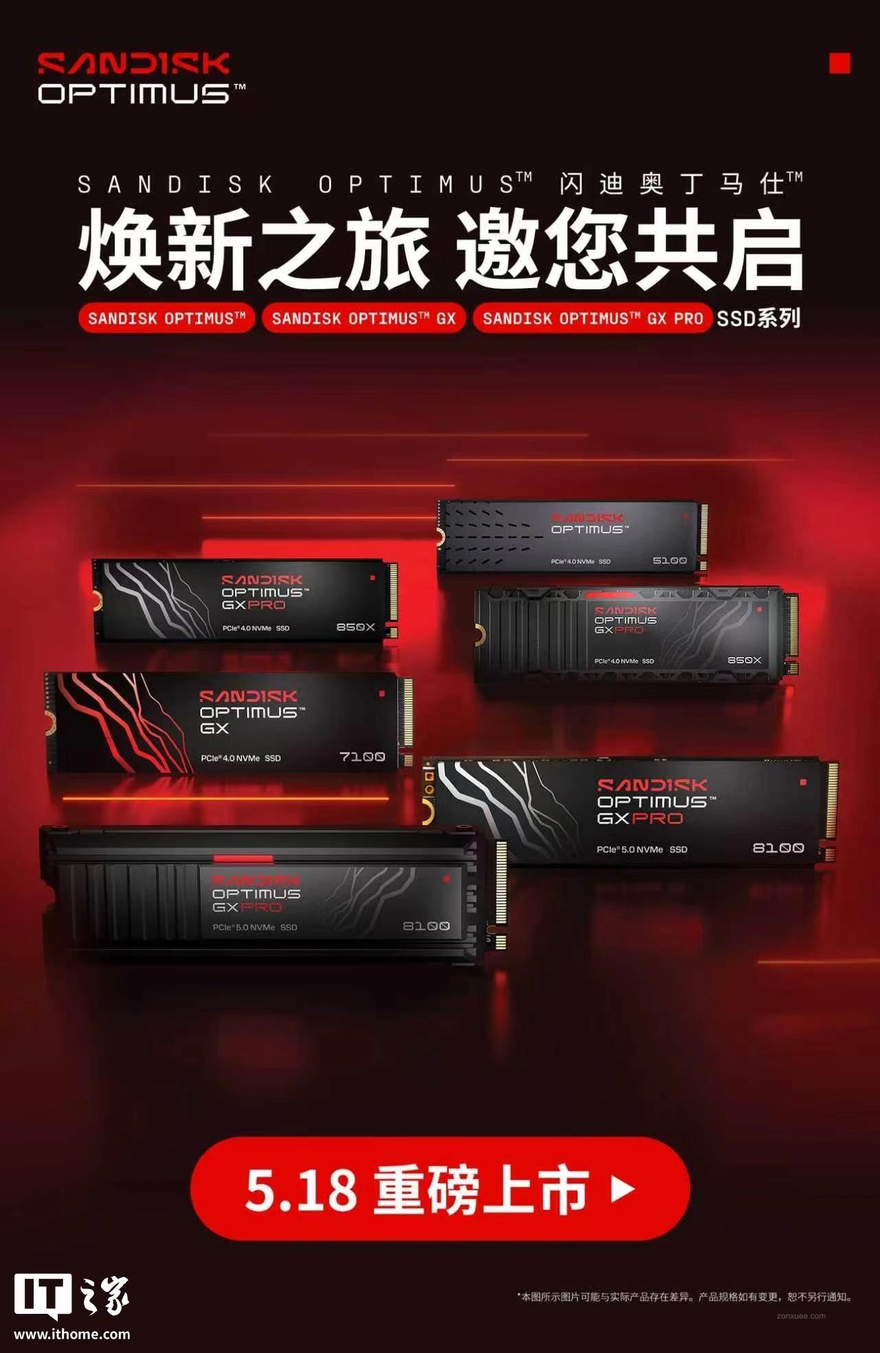闪迪 Optimus 系列固态硬盘上市:500GB-8TB 可选,999 元起
